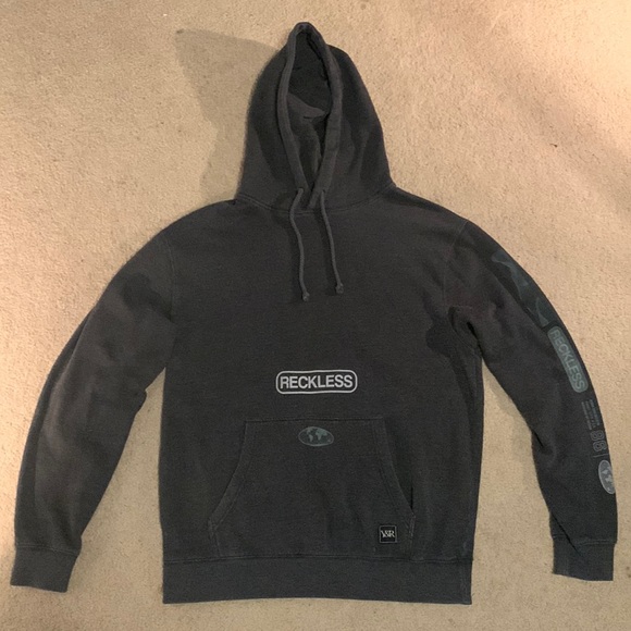 Reckless large street hoodie, Grey - Picture 1 of 6